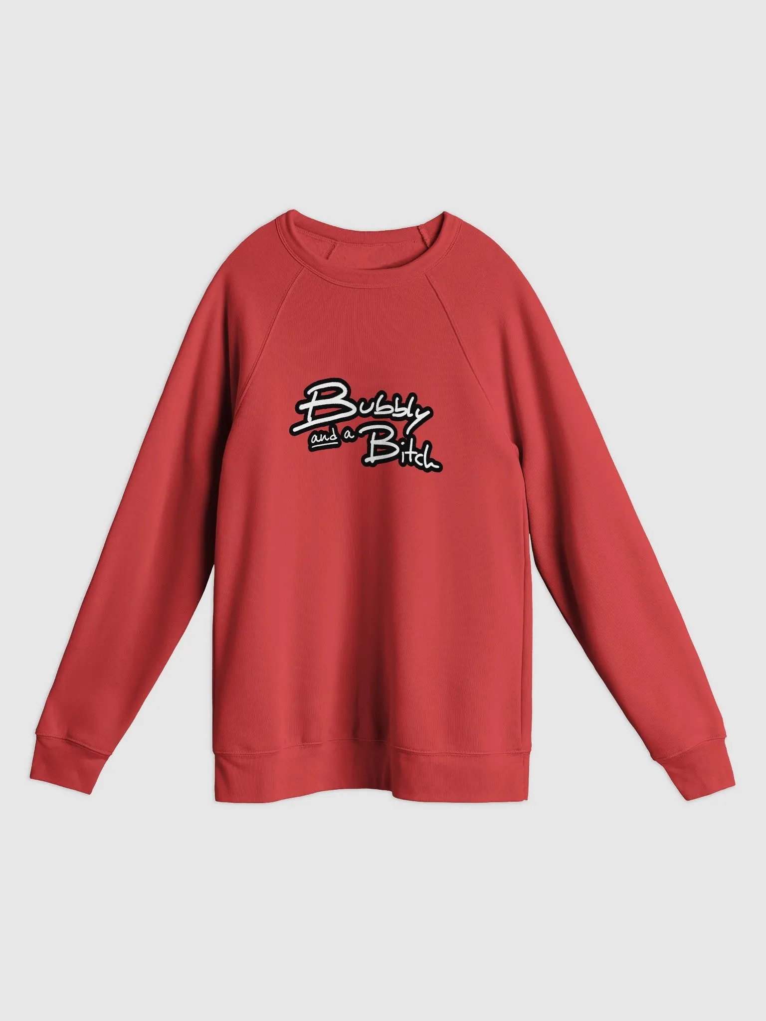 Bubbly and a B*tch (lined design) Sponge Fleece Raglan Sweatshirt product image (9)