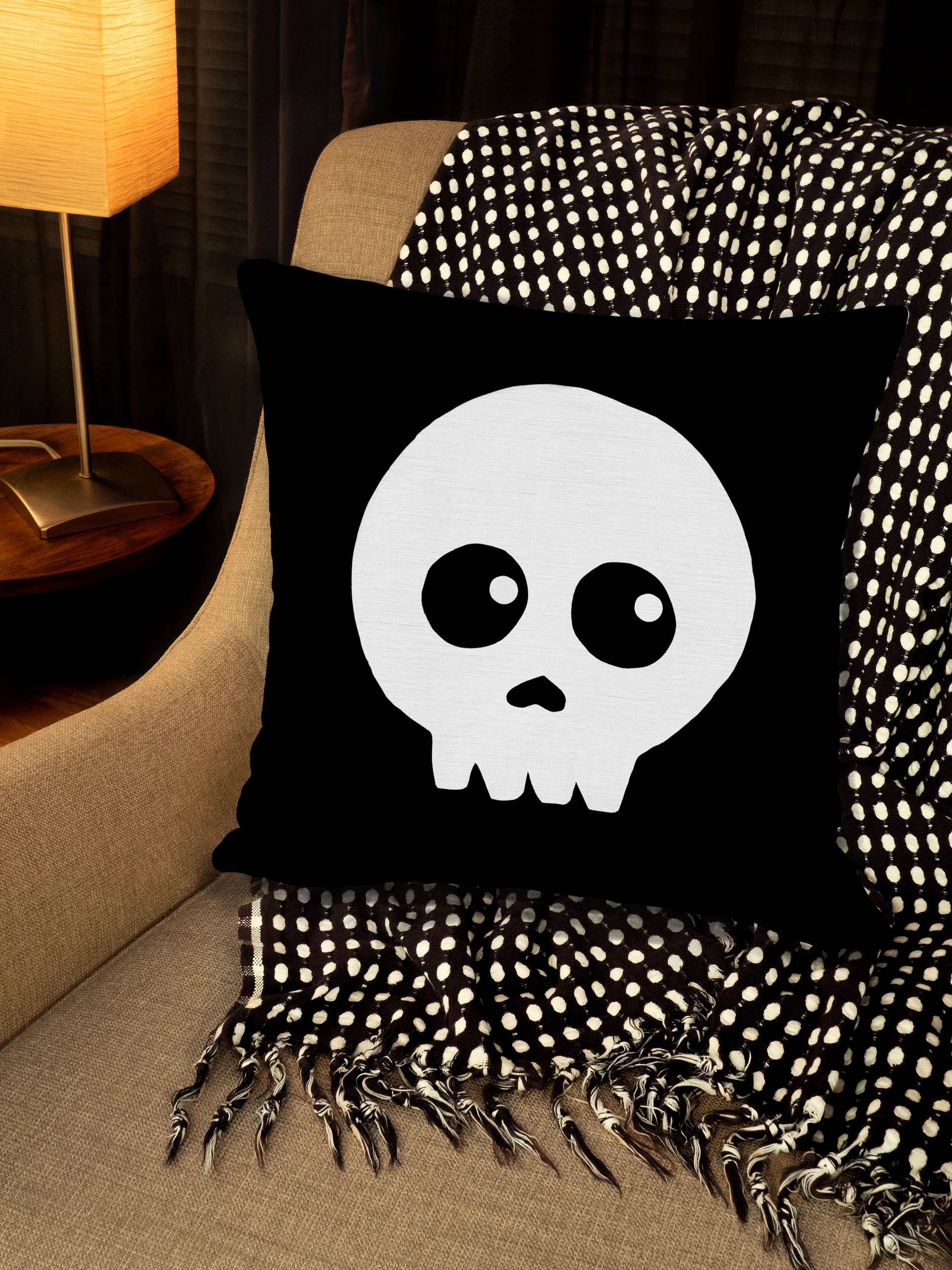 THROW PILLOW - DOUBLE-SIDED SKULL 02 product image (4)