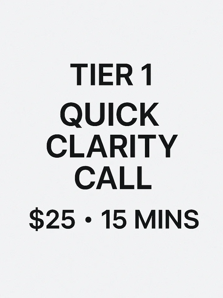 Tier 1: Quick Clarity Call Music Registration Consultation for Artists – Get Paid & Protected | HQ MAR product image (1)