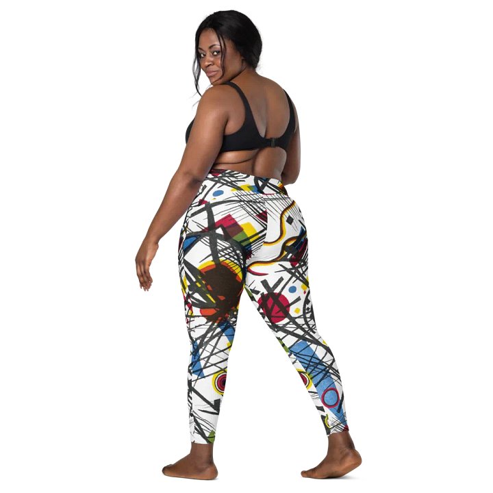 Abstract Lithographic Pattern Design Leggings with pockets - V3 product image (2)