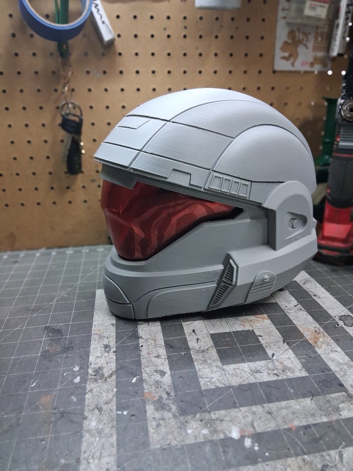 ODST Helmet life size 3D Printed Prop/ raw Assembled helmet+visor product image (1)