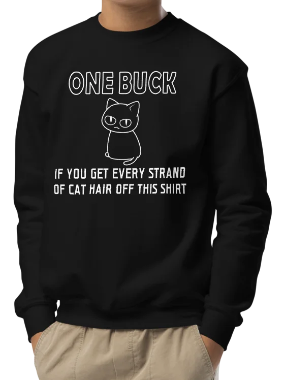 Cat Hair on Shirt - Unisex Youth Sweatshirt product image (2)