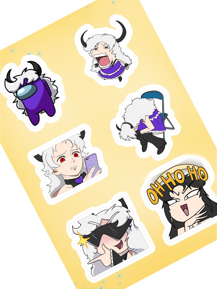 Twiins iink Emote Sticker Sheet product image (1)