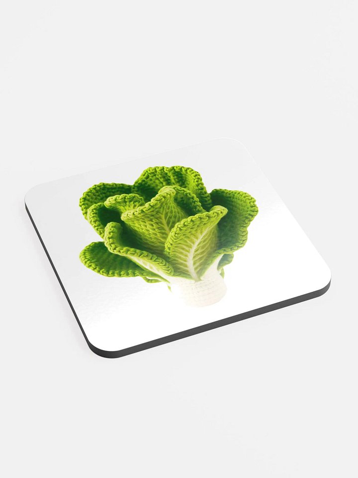 CozyAvocado Glossed Cork Coaster Lettuce #2 product image (2)