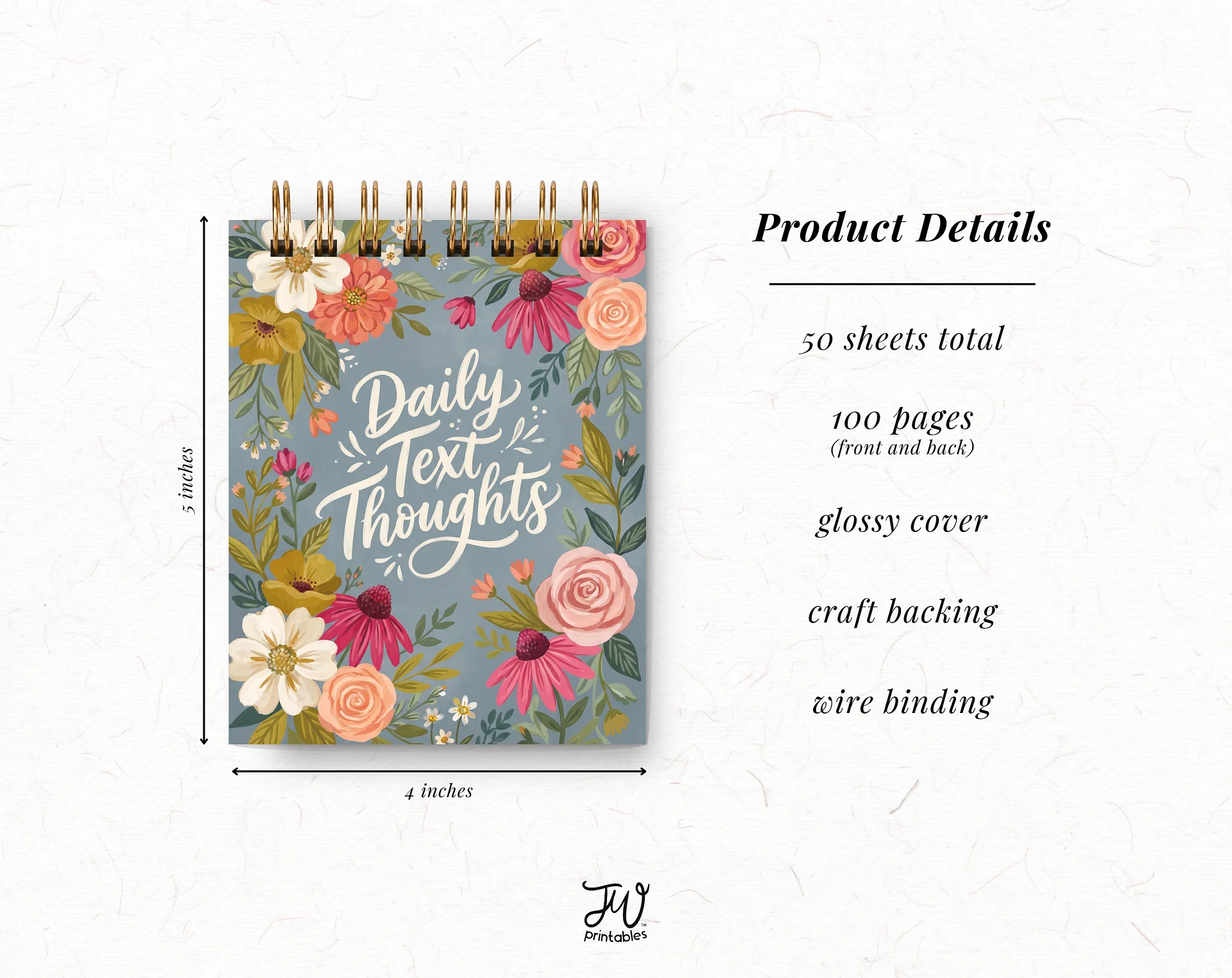 Daily Text Thoughts Mini Jotter Notebook product image (5)
