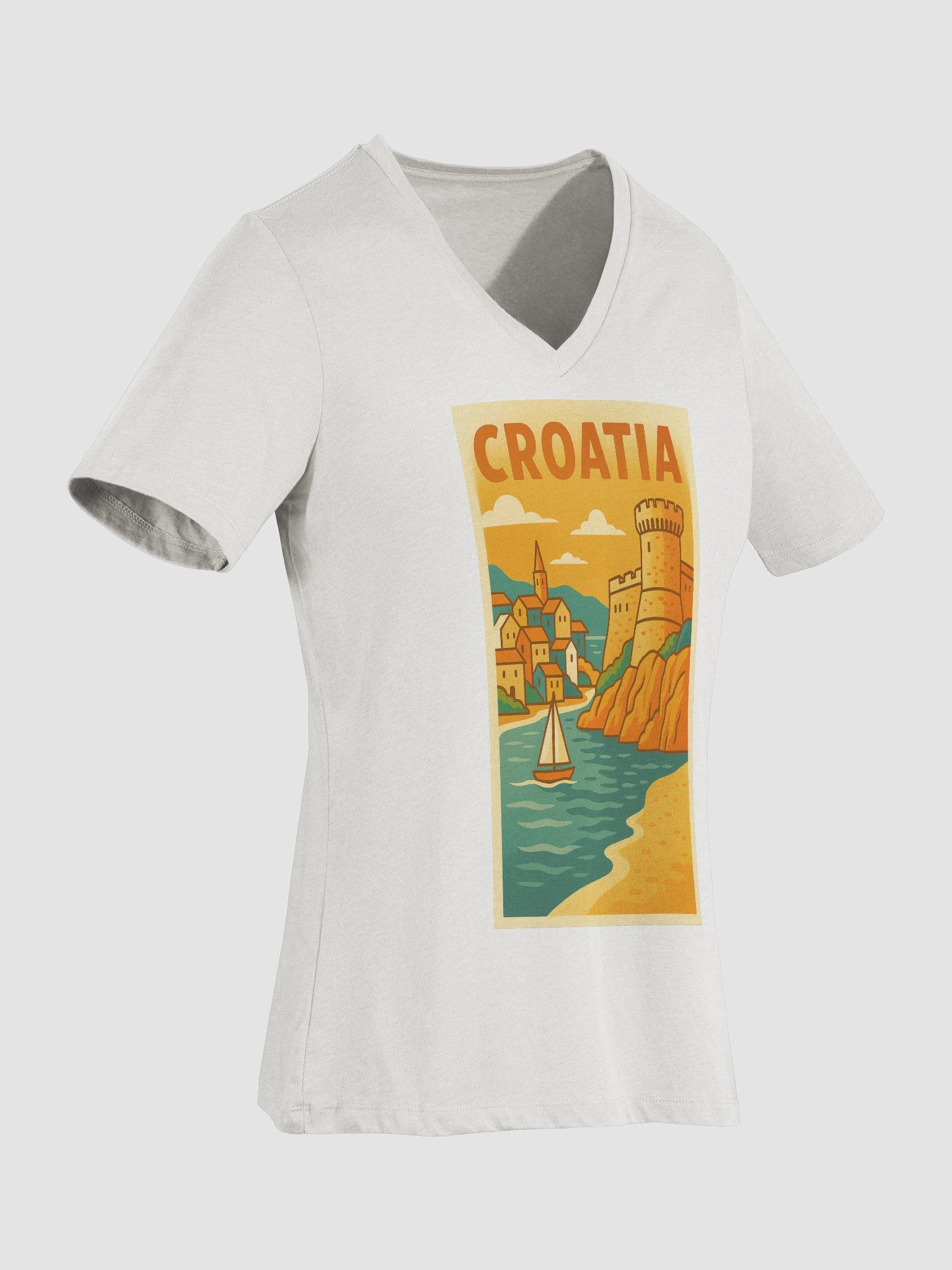 Croatia – Women’s V-Neck Tee product image (52)