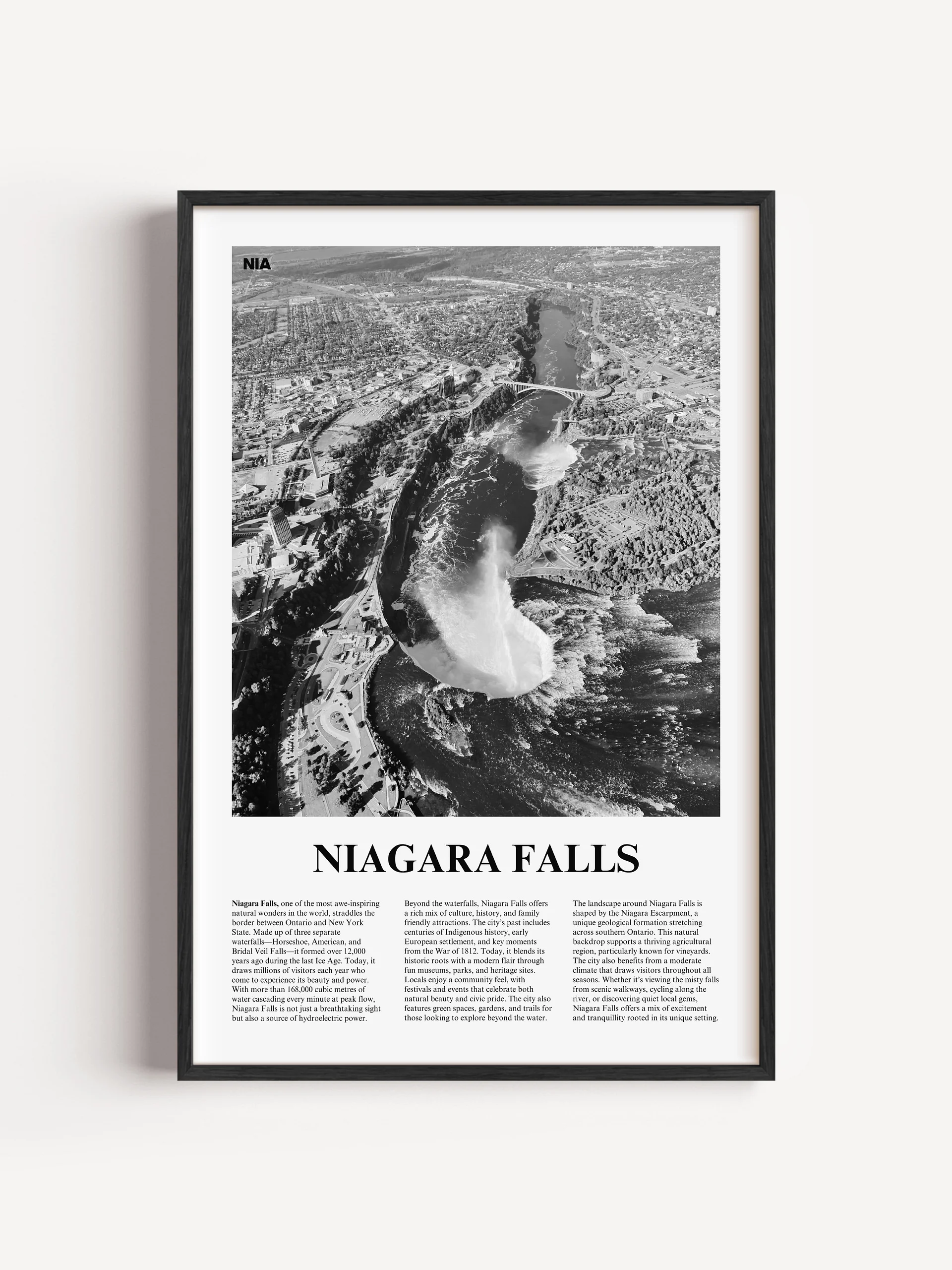 Niagara Falls 01 Newspaper Poster | Framed product image (1)