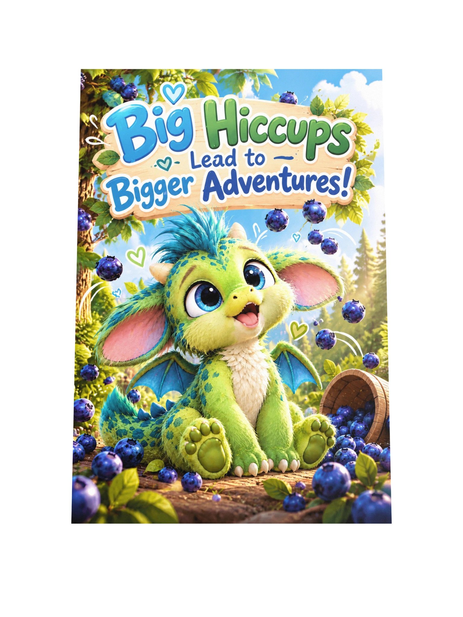 Rumble the Hiccuping Dragon – “Big Hiccups, Bigger Adventures” 12×18 Wall Poster product image (1)