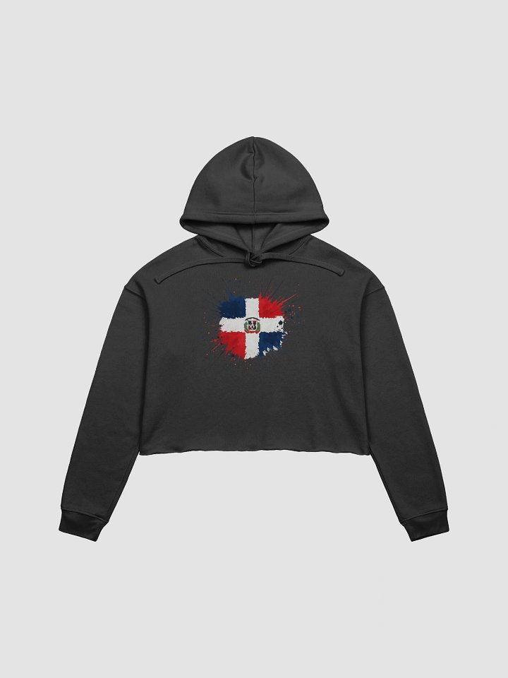 Dominican Splatter Flag Crop Hoodie product image (2)
