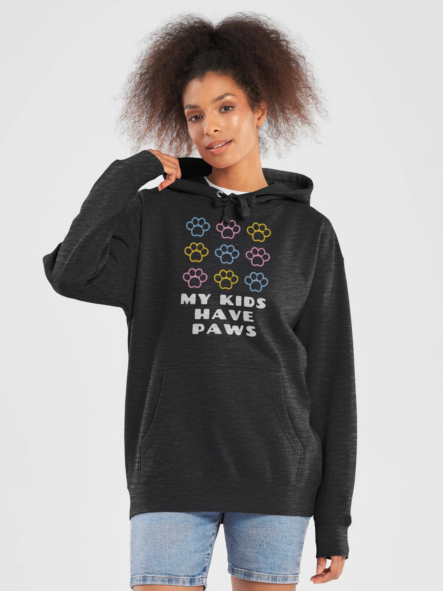 My Kids Have Paws Print Hoodie product image (5)