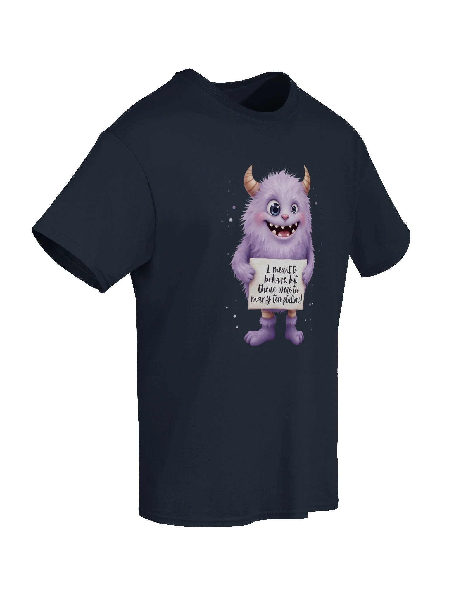 Purple Monster "Too Many Temptations" Sarcastic Tee | Funny Confession Shirt for Women | Relatable Humor Apparel product image (12)