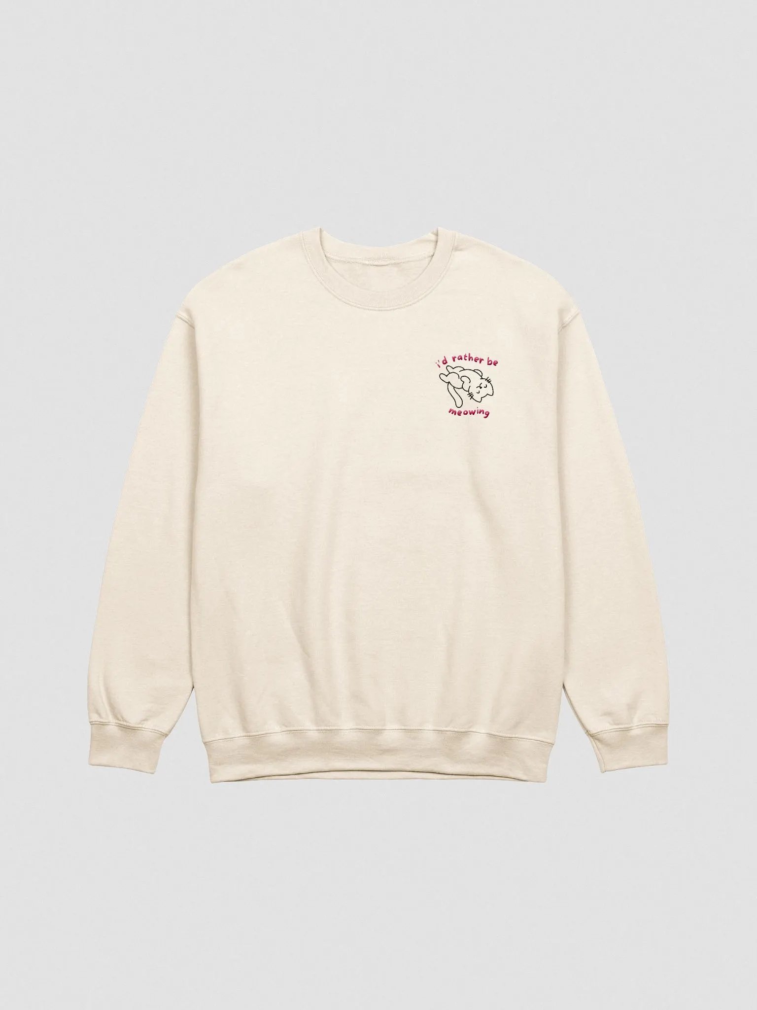 I'd Rather Be Meowing Embroidered Sweatshirt product image (4)