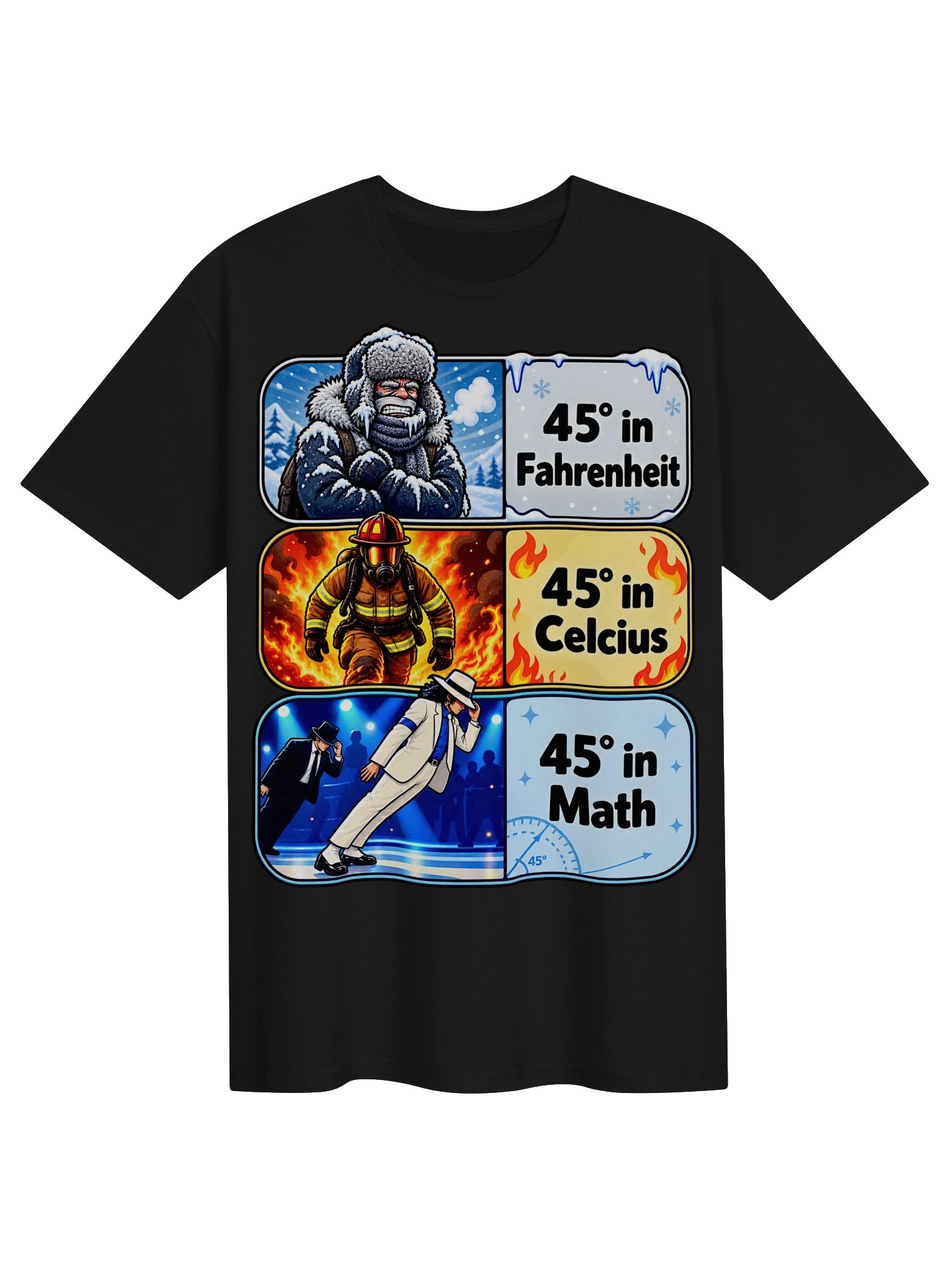 45 Degrees – Fahrenheit, Celsius & Math Funny Science T-Shirt product image (1)