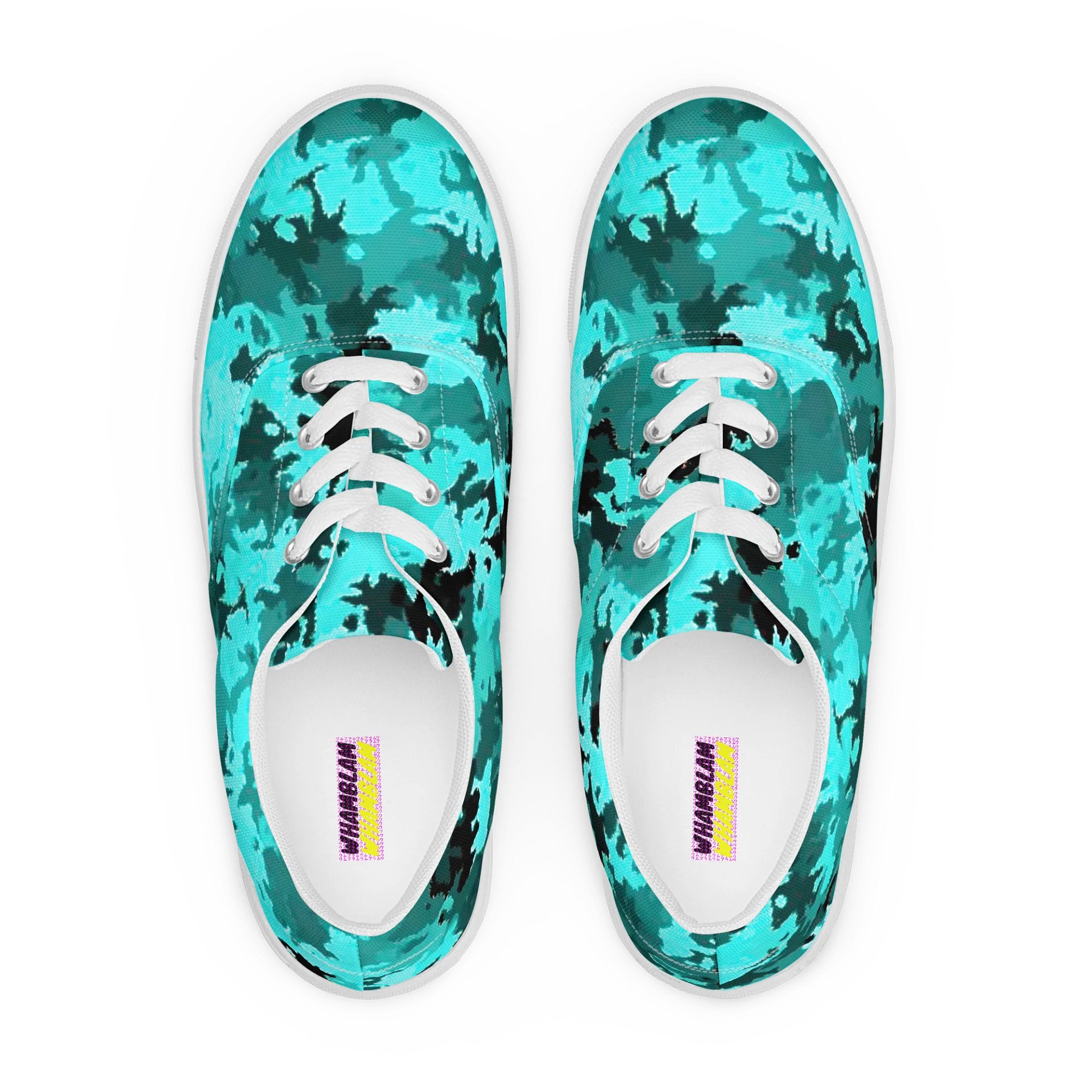 Azure Camo Men's Canvas Shoes product image (1)