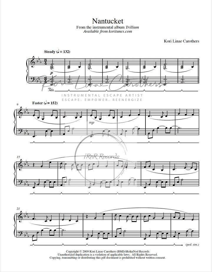 Nantucket Sheet Music product image (2)
