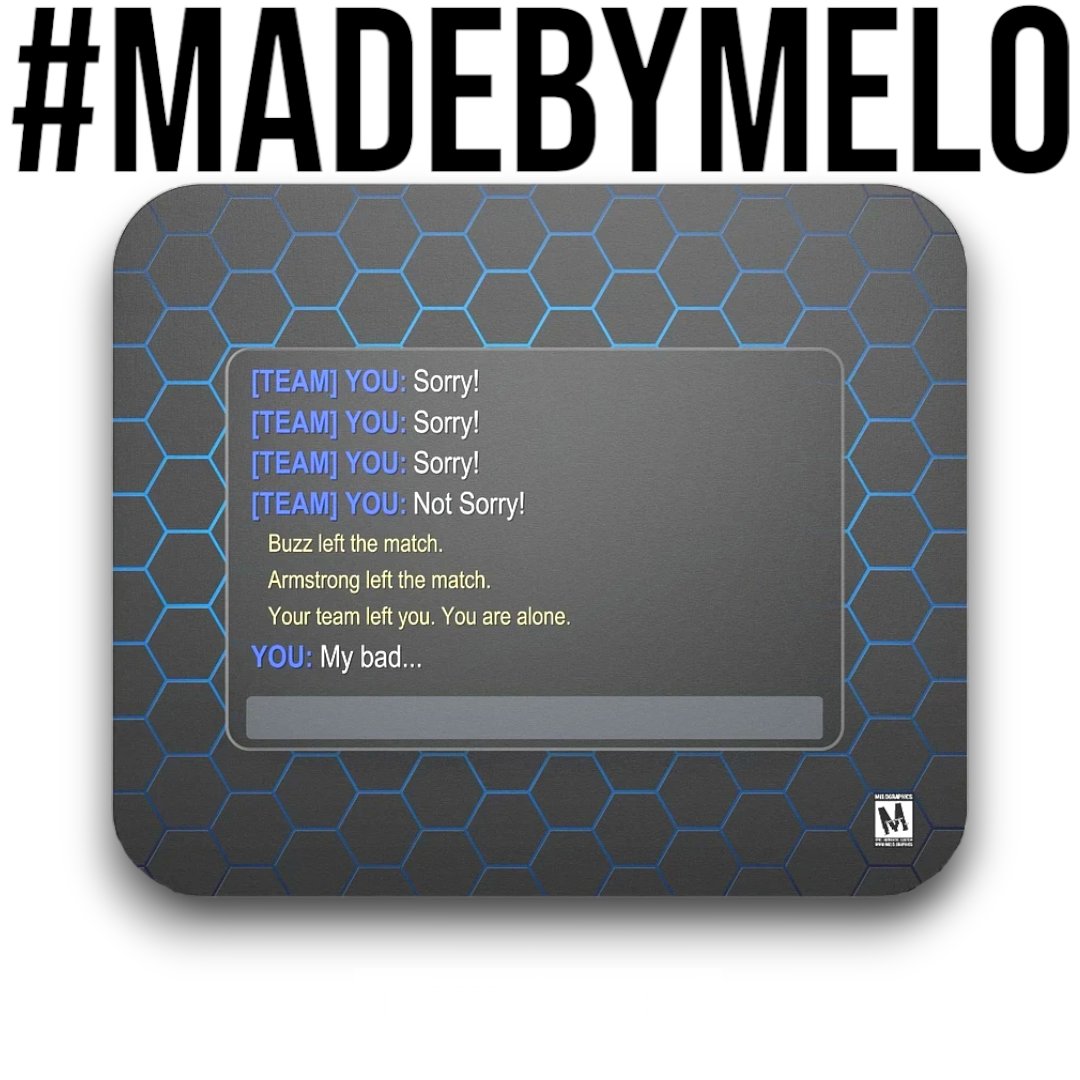 Carball Quick Chat Champ: Not Sorry - Mouse Pad | #MadeByMELO product image (1)