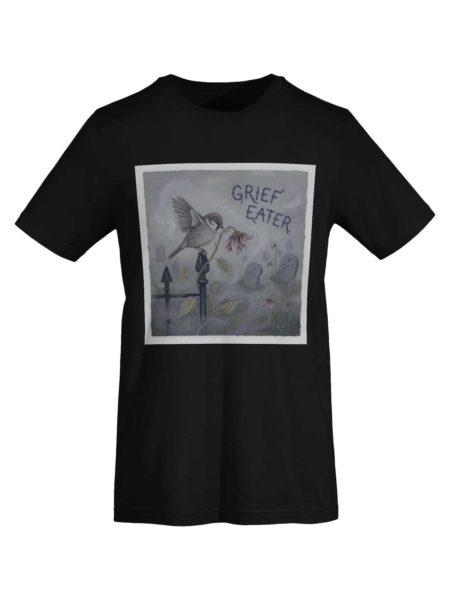 Haunted Bird Tee — Cemetery Sparrow product image (13)