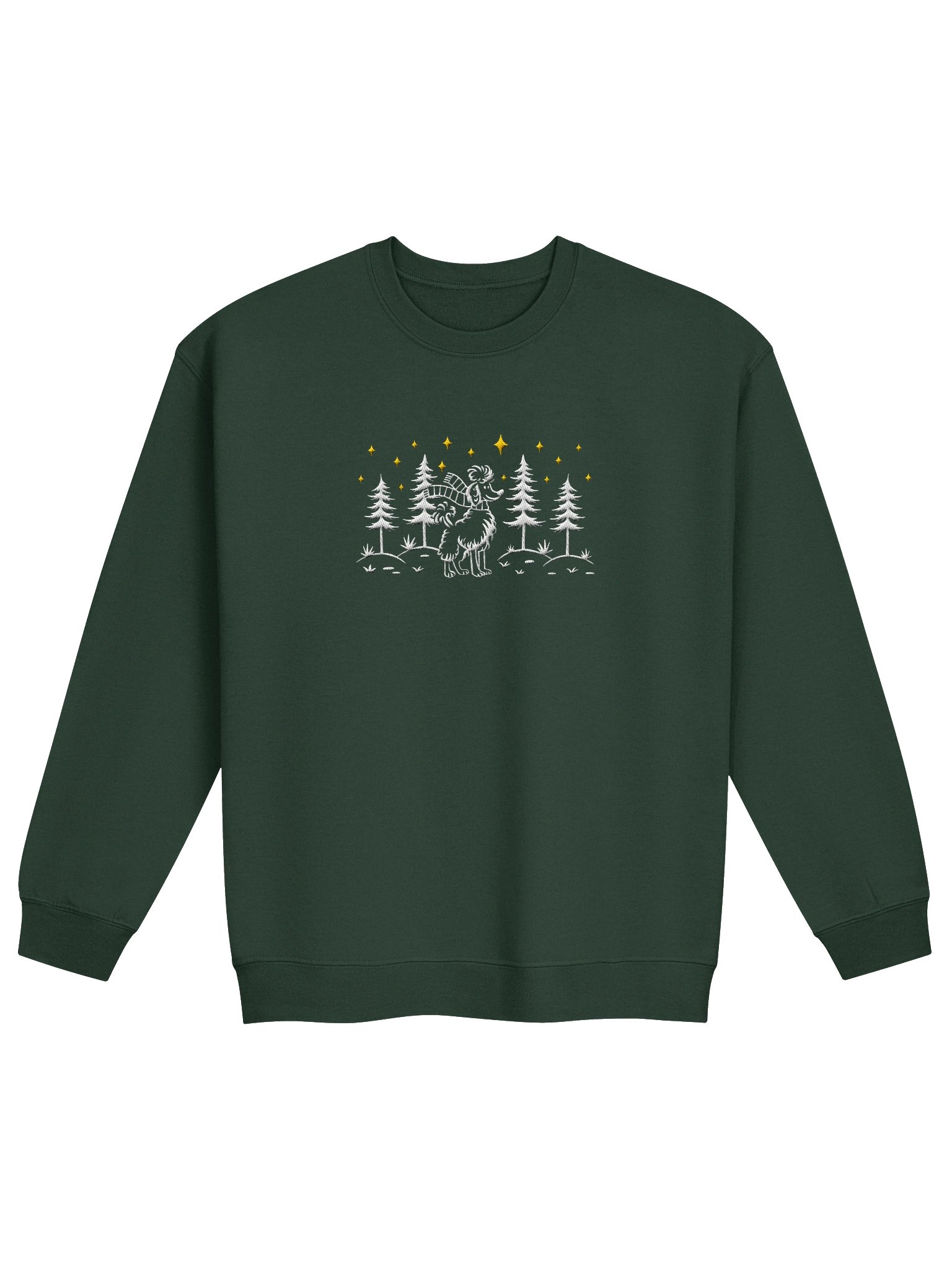 Standard Poodle Winter/Christmas Line Art Design Embroidered Sweatshirt product image (9)