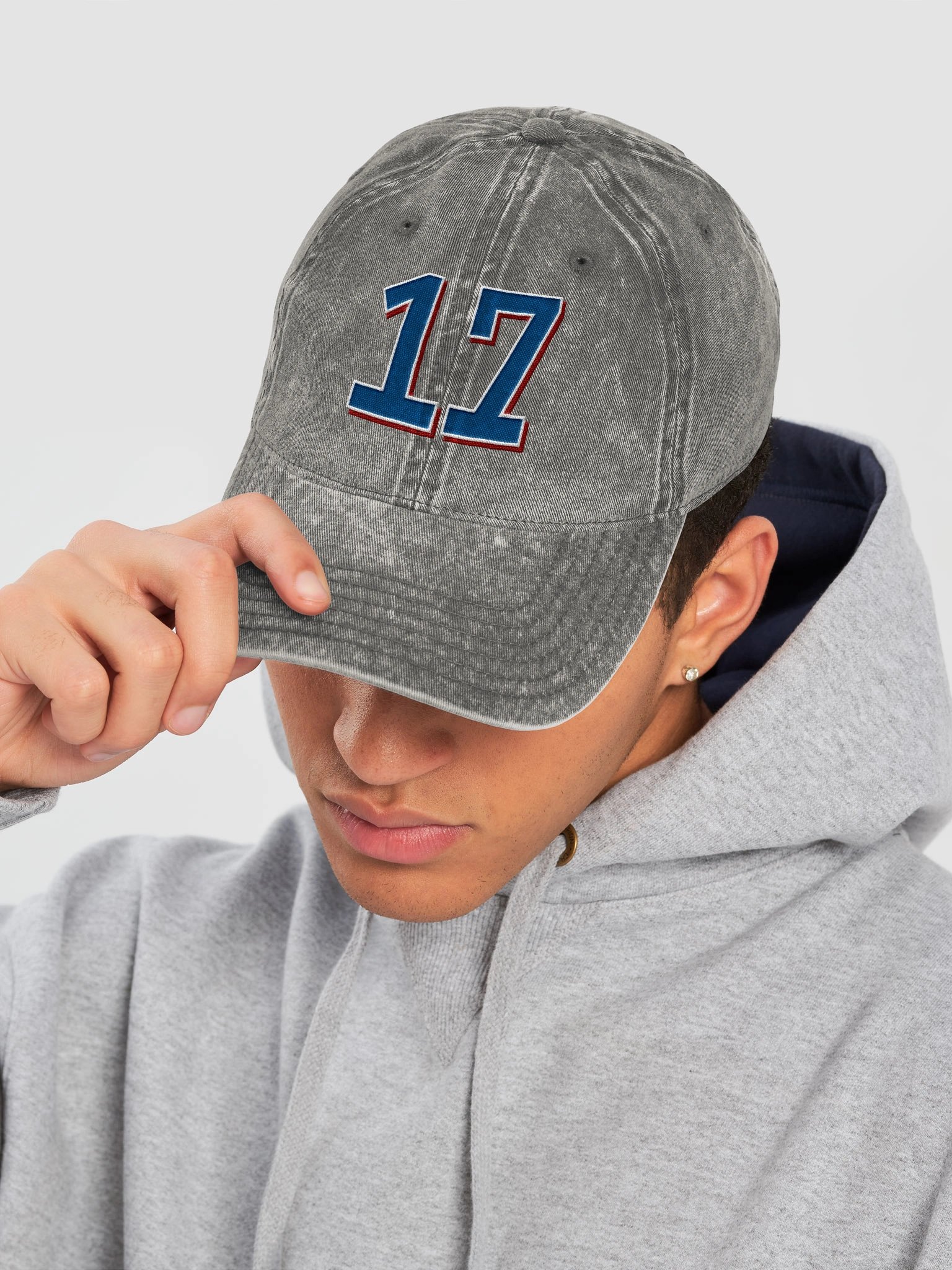 GRAY 17 Weathered Dad Hat product image (7)