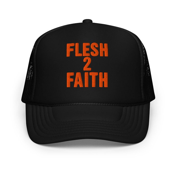From Flesh 2 Faith — Logo Trucker Hat (Orange) product image (1)