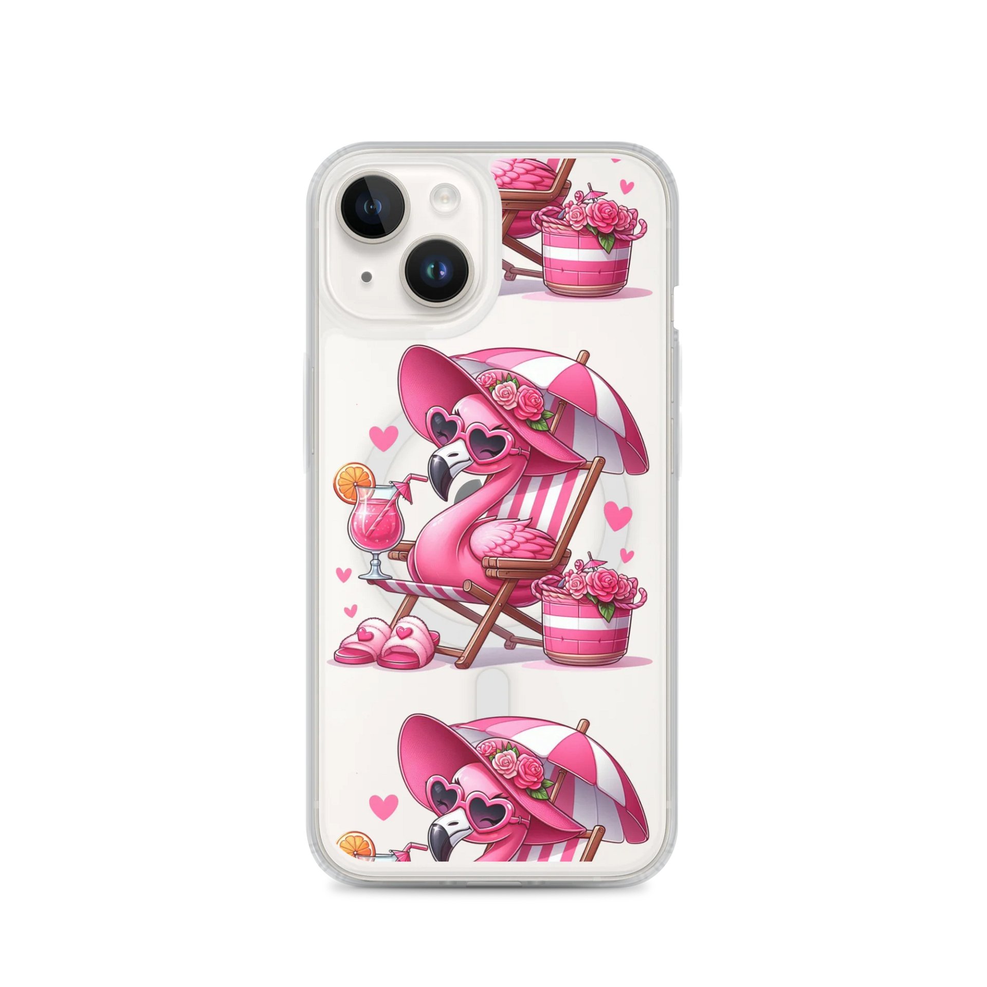 Flamingo Paradise iPhone® MagSafe® Clear Case product image (4)