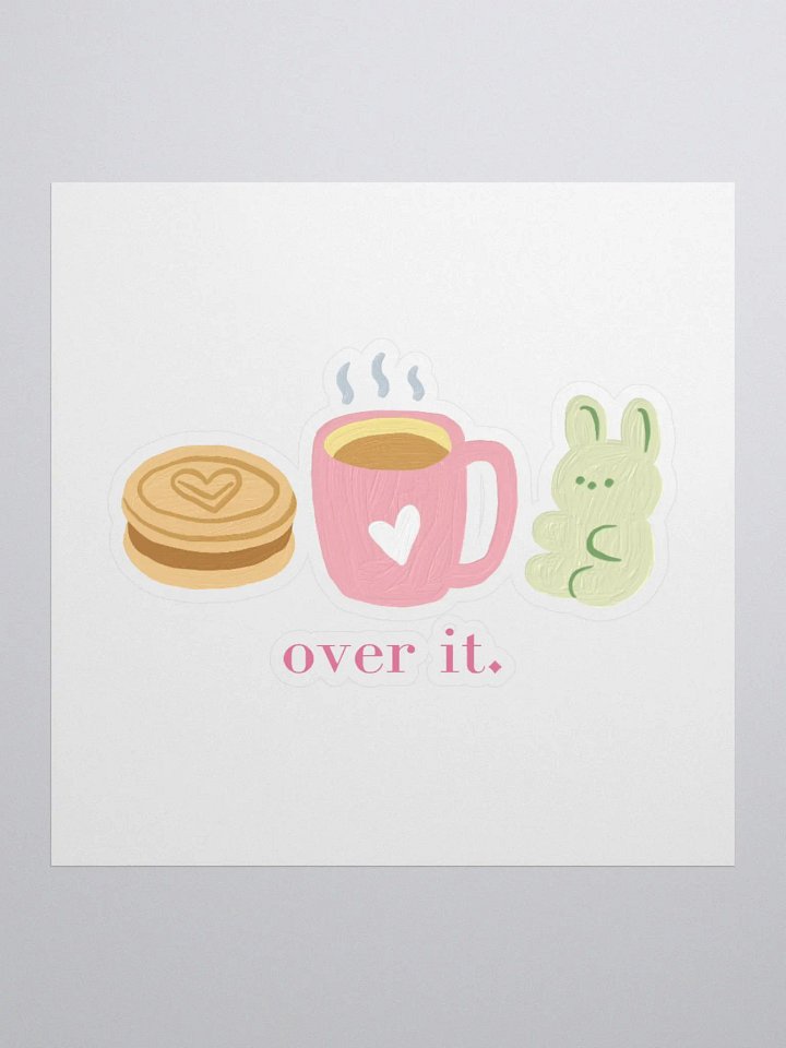 Over It, Cookie Coffee Bunny Sticker product image (2)