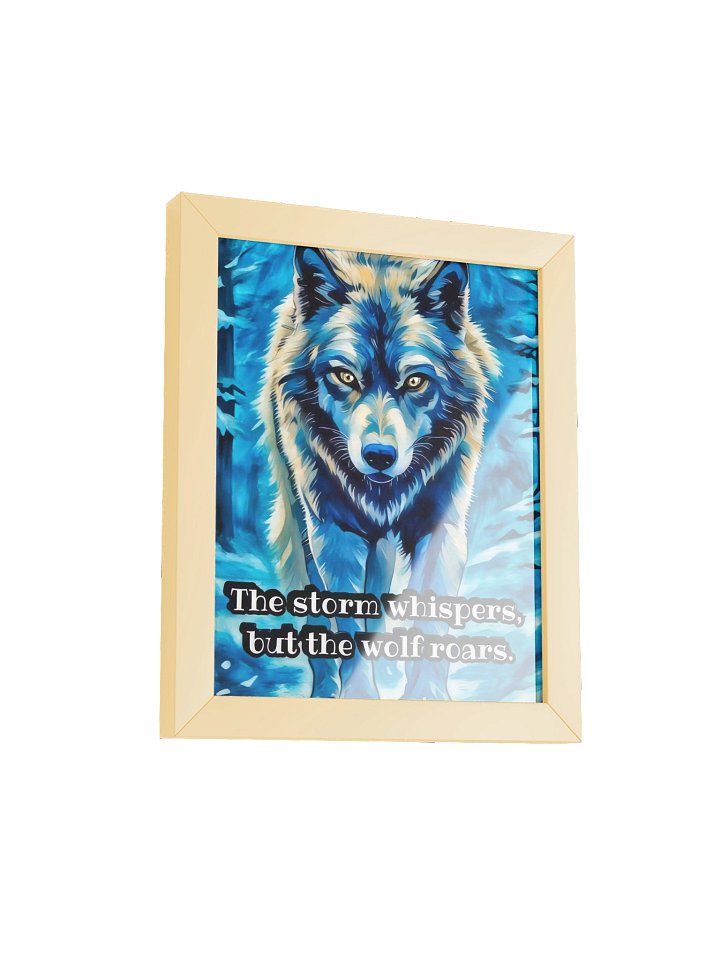 The Storm Whispers Wolf Framed Poster product image (2)