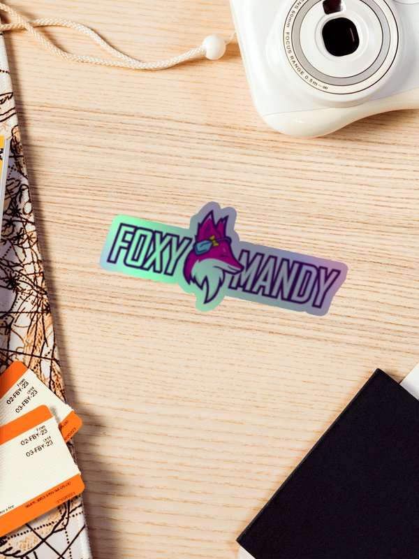 FoxyMandy LOGO Holographic Sticker product image (1)