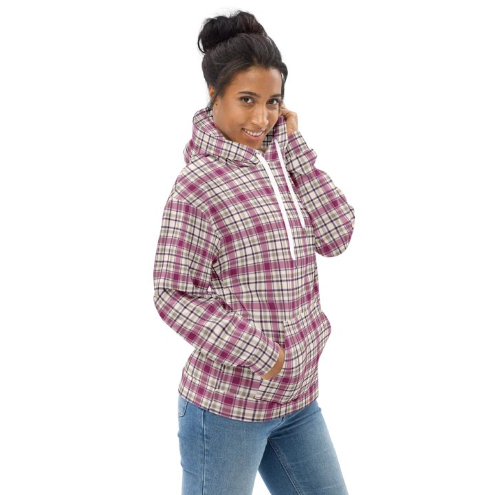 Magenta and Gray Plaid Hoodie product image (1)