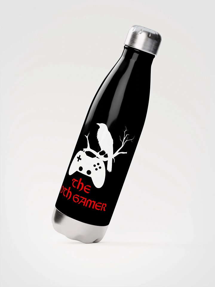 Goth Gamer Insulated Water Bottle with Crow & Controller Design product image (2)