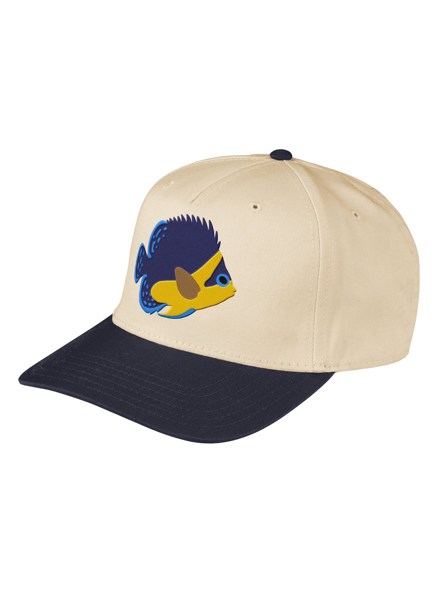 Venustus Angelfish Embroidered Mid-Profile Baseball Cap | Marine Reef Aquarium Fish Hat product image (3)