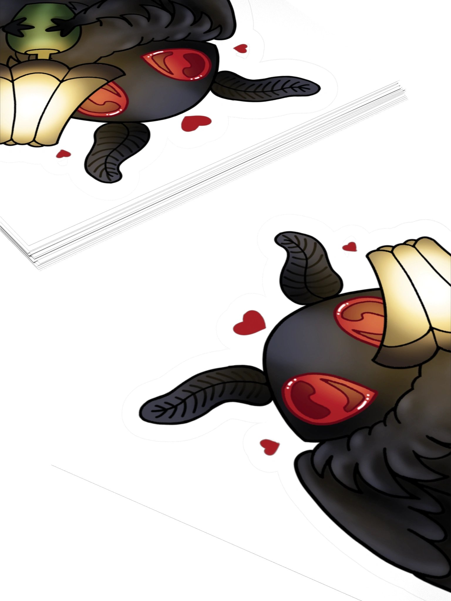 'mothman <3 lamp' sticker product image (4)