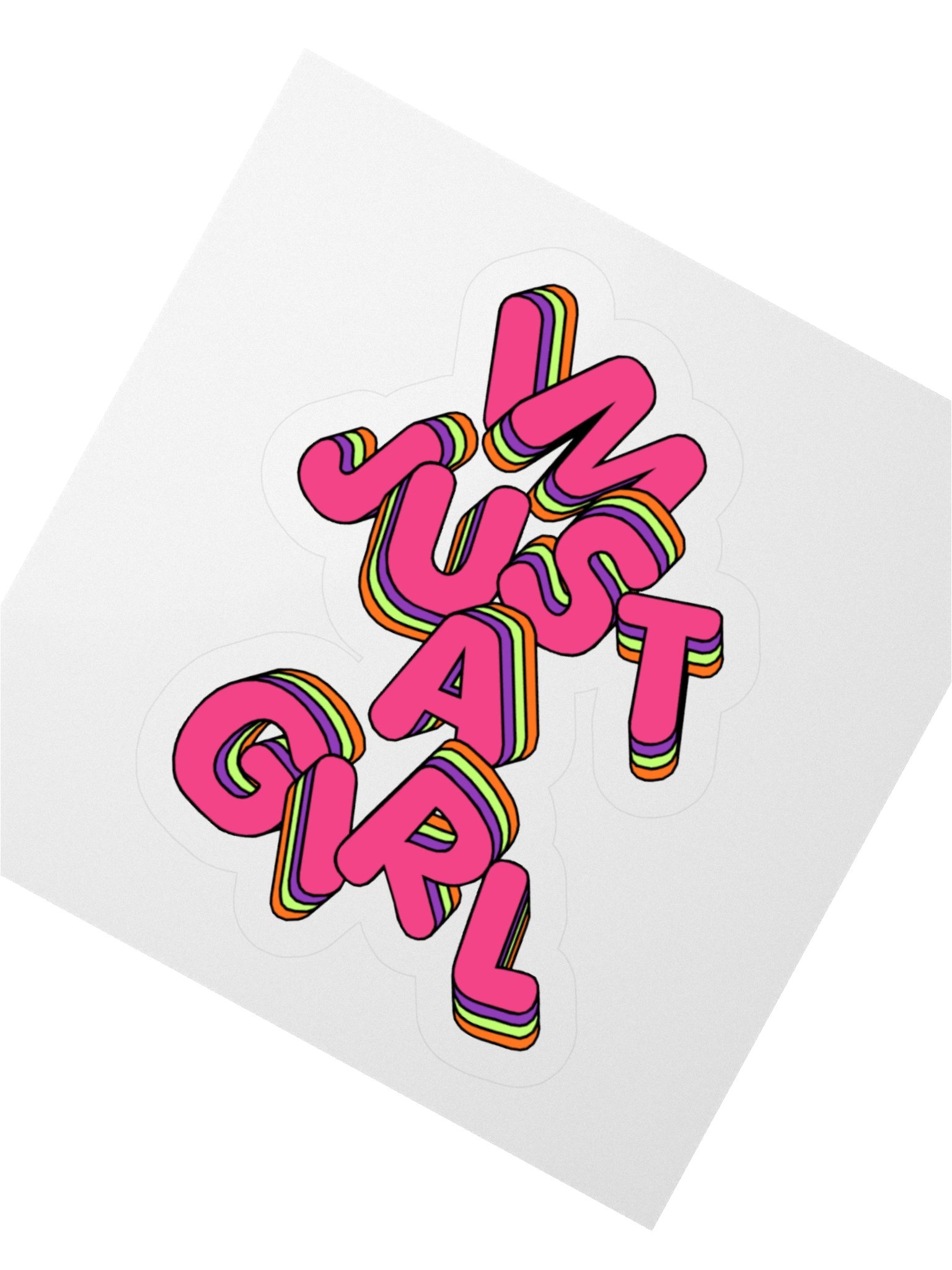 I'm just a girl Sticker product image (2)