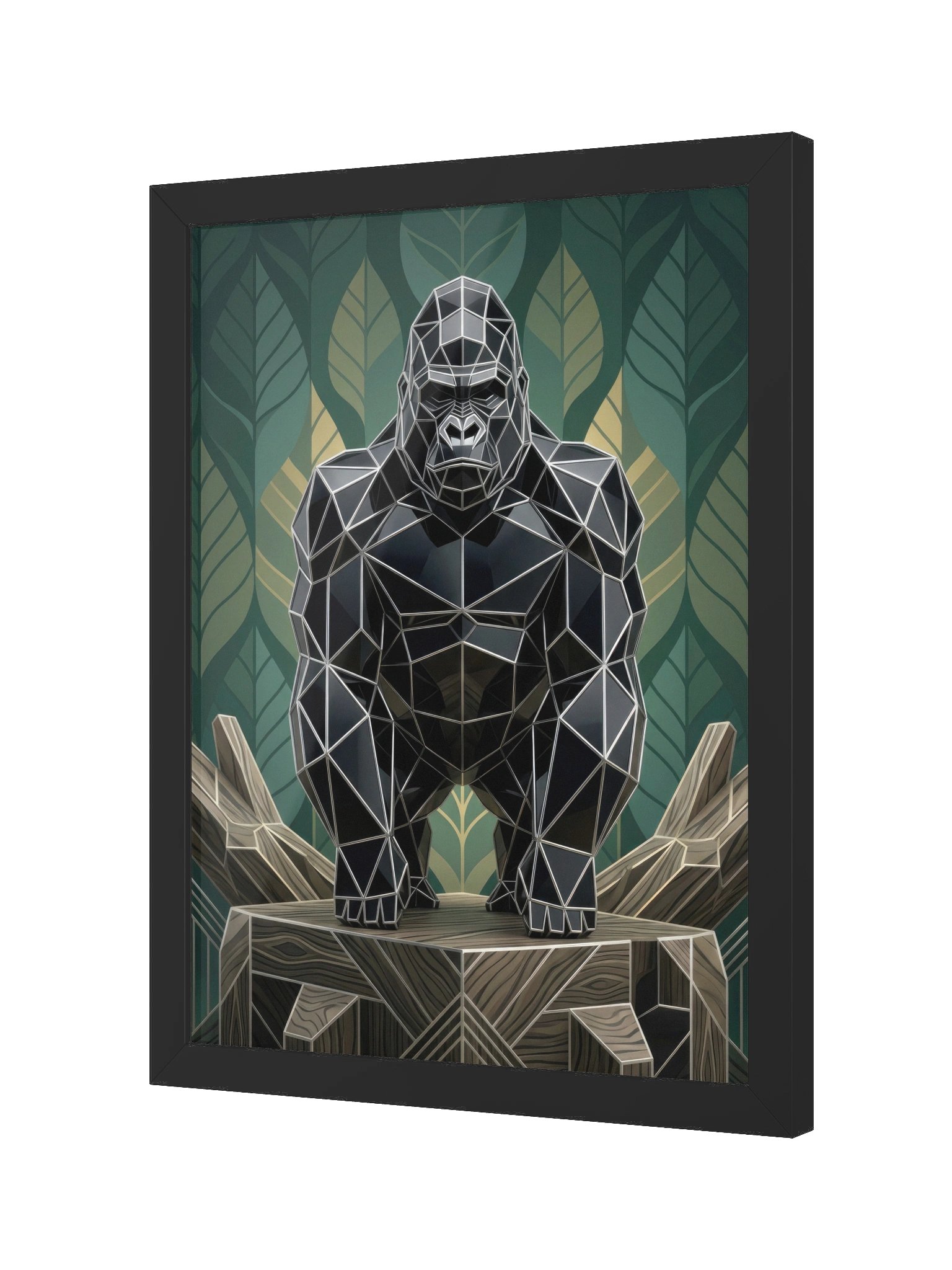 Geometric Gorilla Framed Poster - Neo-Deco Wall Art product image (18)