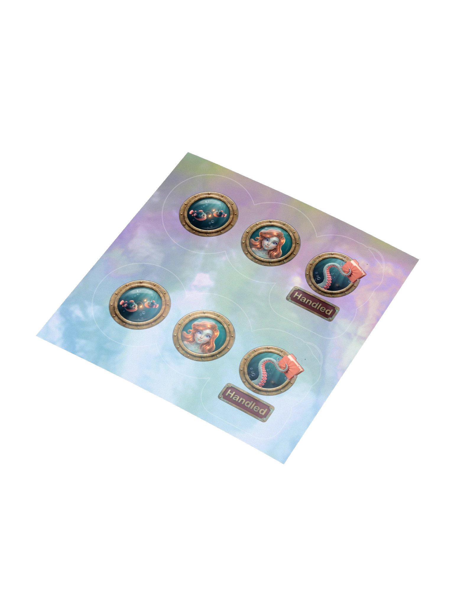 Handled porthole holographic stickers product image (9)