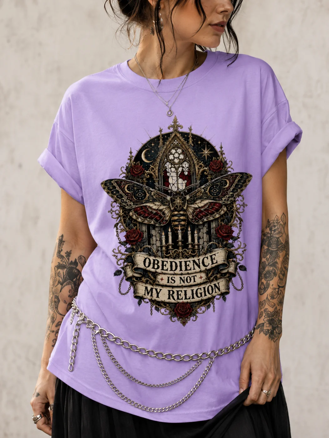 Obedience Is Not My Religion Gothic T-Shirt product image (1)