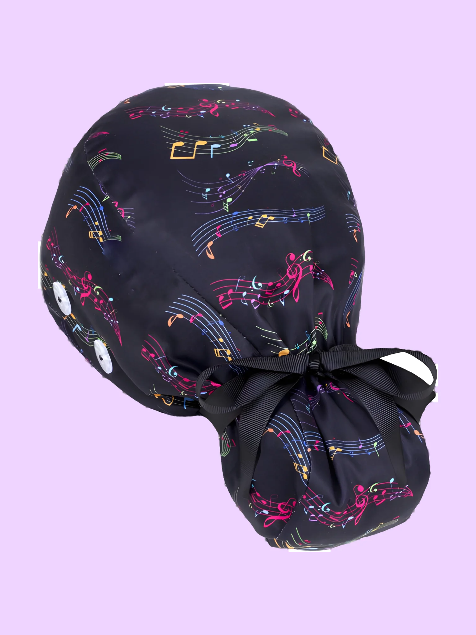 Satin-Lined Scrub Cap with Ponytail Pouch and Mask Buttons product image (8)