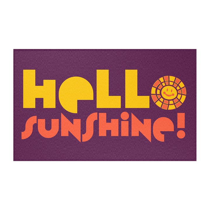 HELLO SUNSHINE! Playful Area Rug-Grape product image (2)