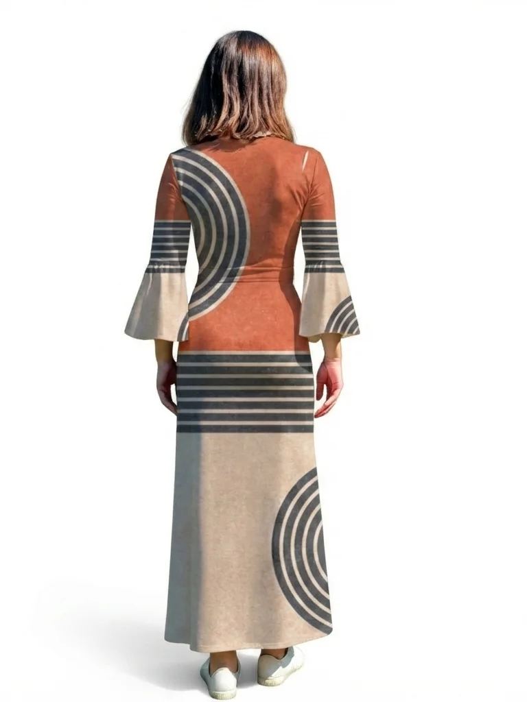 Retro Arc Wrap Maxi Dress product image (2)