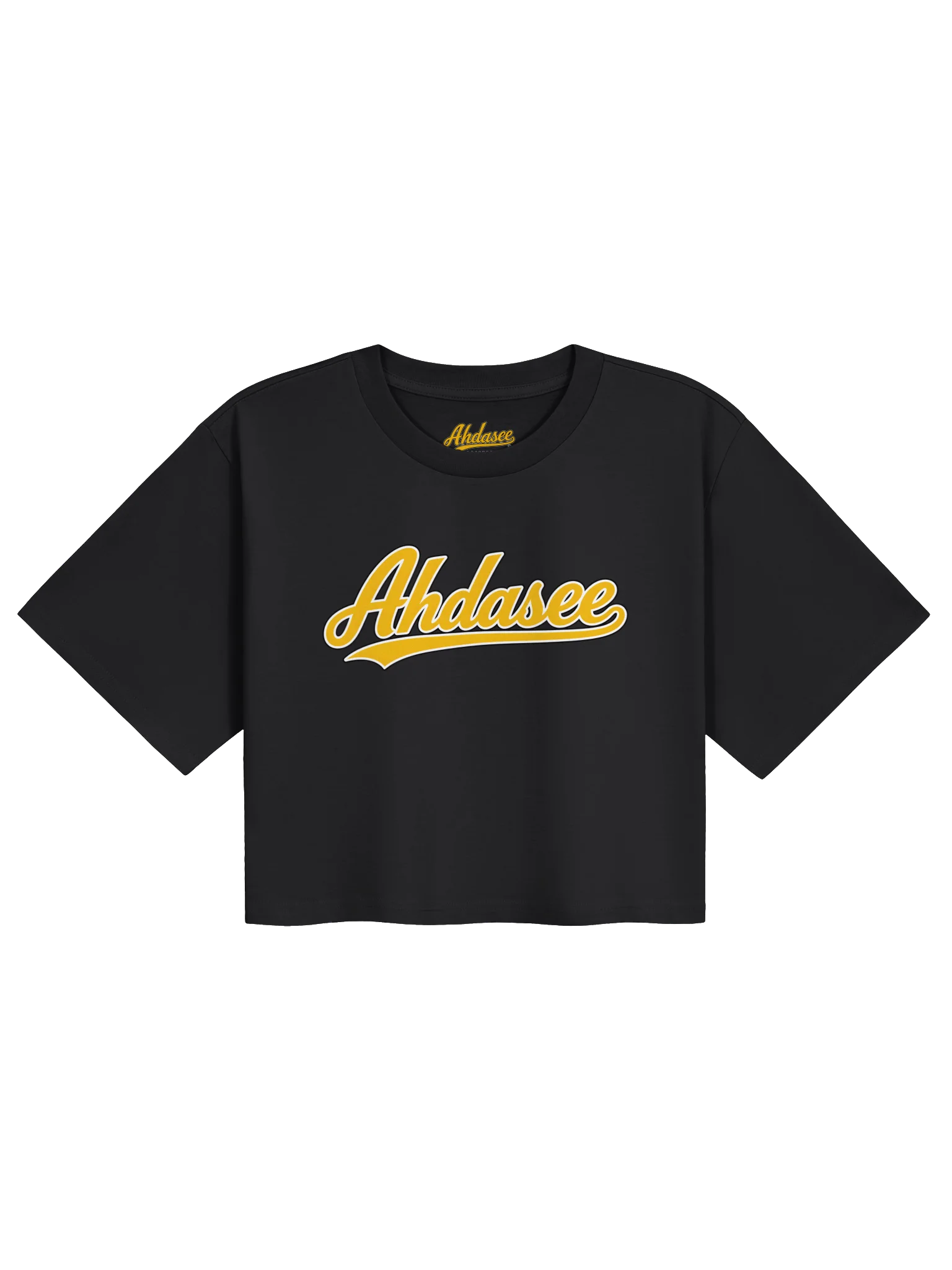 Ahdasee Gold Standard Women’s Crop Tee – Black