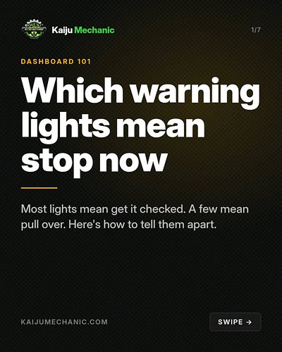 Most dash lights mean 