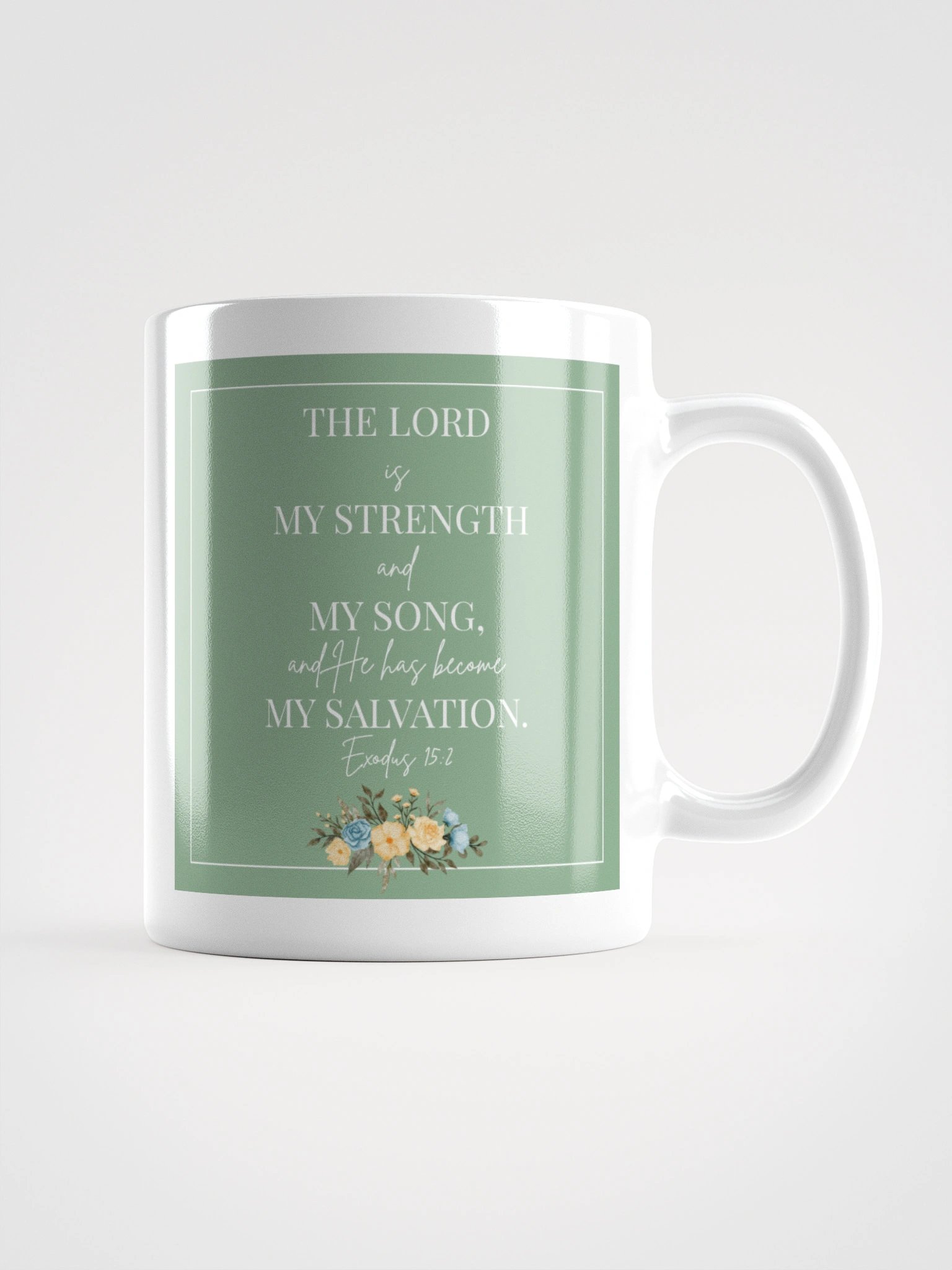 Exodus 15:2 Mug – Floral Design product image (3)