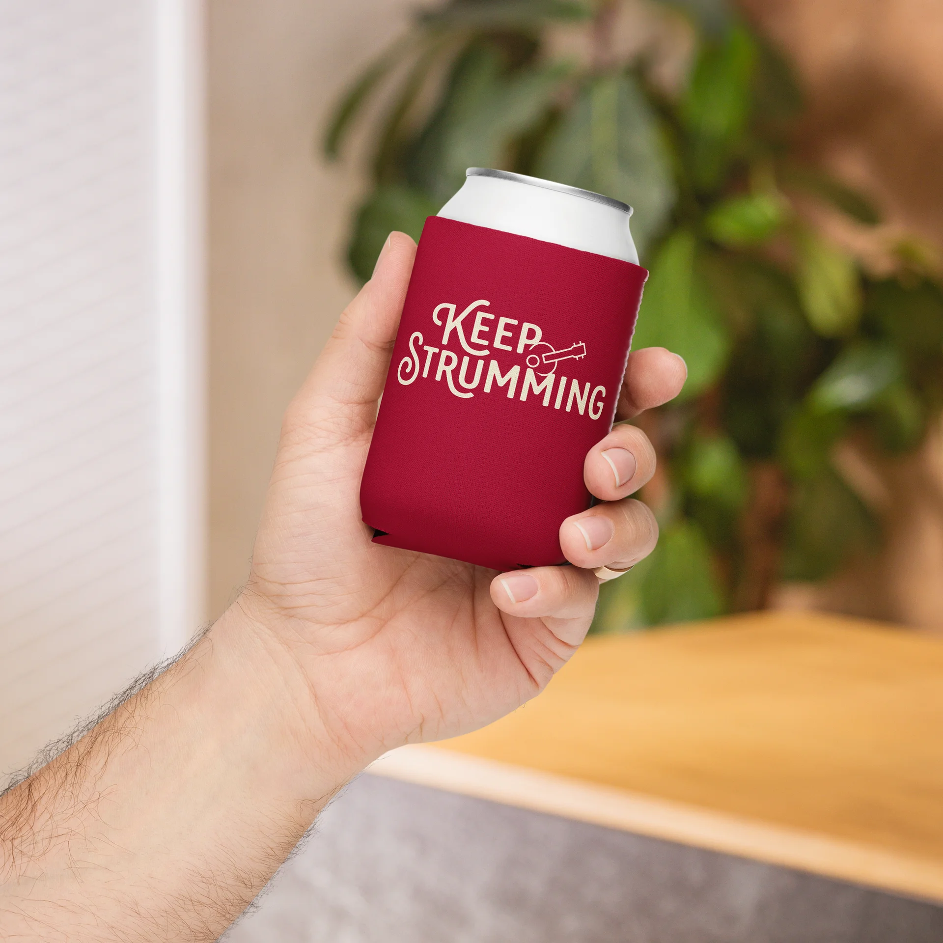 Keep Strumming Ukulele Can Cooler product image (9)