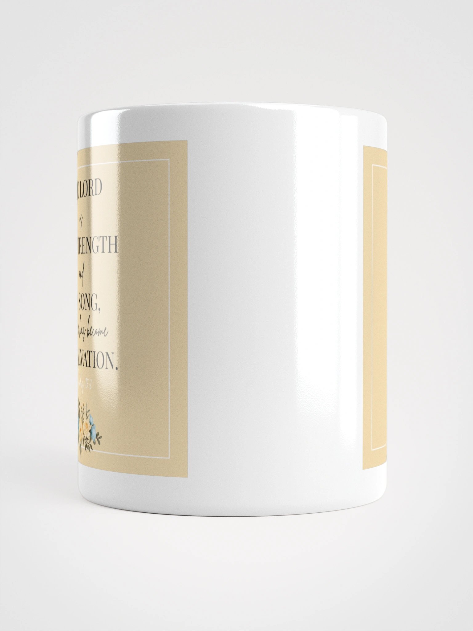 Exodus 15:2 Mug – Floral Design product image (2)