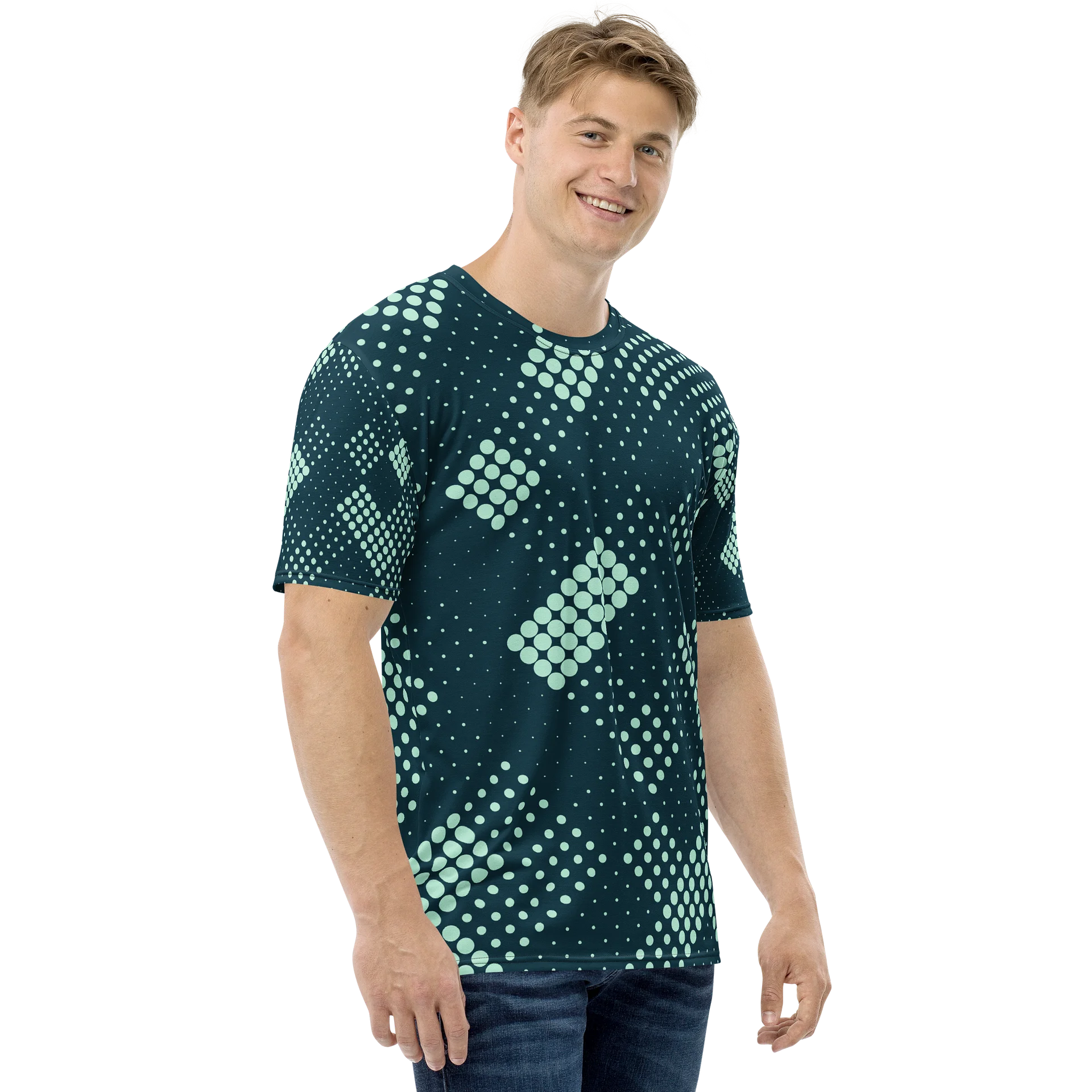 Mint Dots Geometric All-Over Print Tee product image (3)