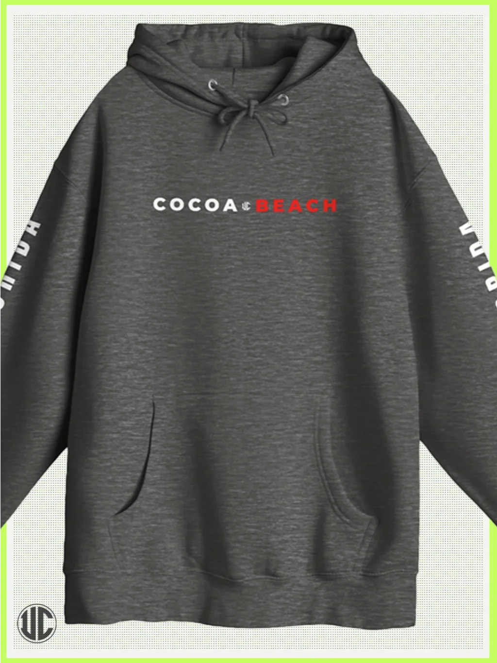 Beach Hoodie | Cocoa Beach Graphic Surf Hoodie | Unisex Pullover Hoodie product image (2)