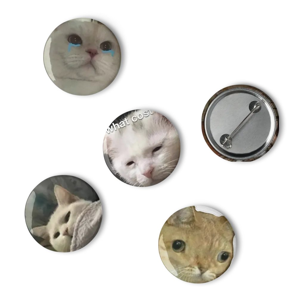 Set of Pin Buttons: Meme Cats 24 product image (6)