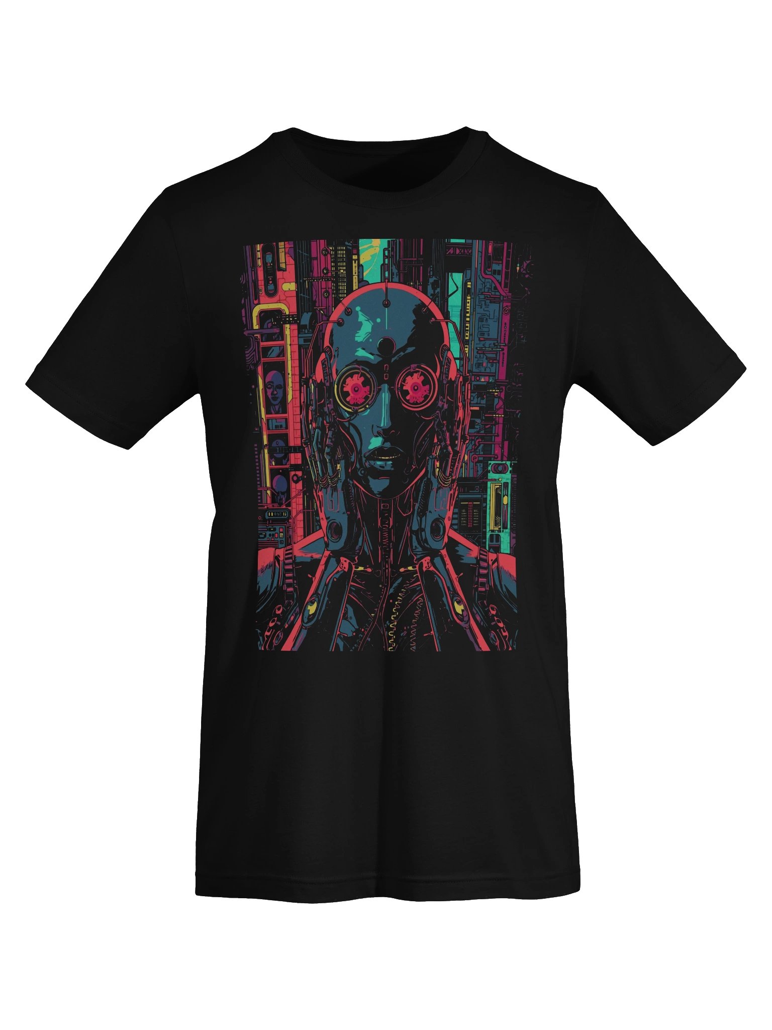 Neon Cyborg Pulse Lightweight T-Shirt product image (4)