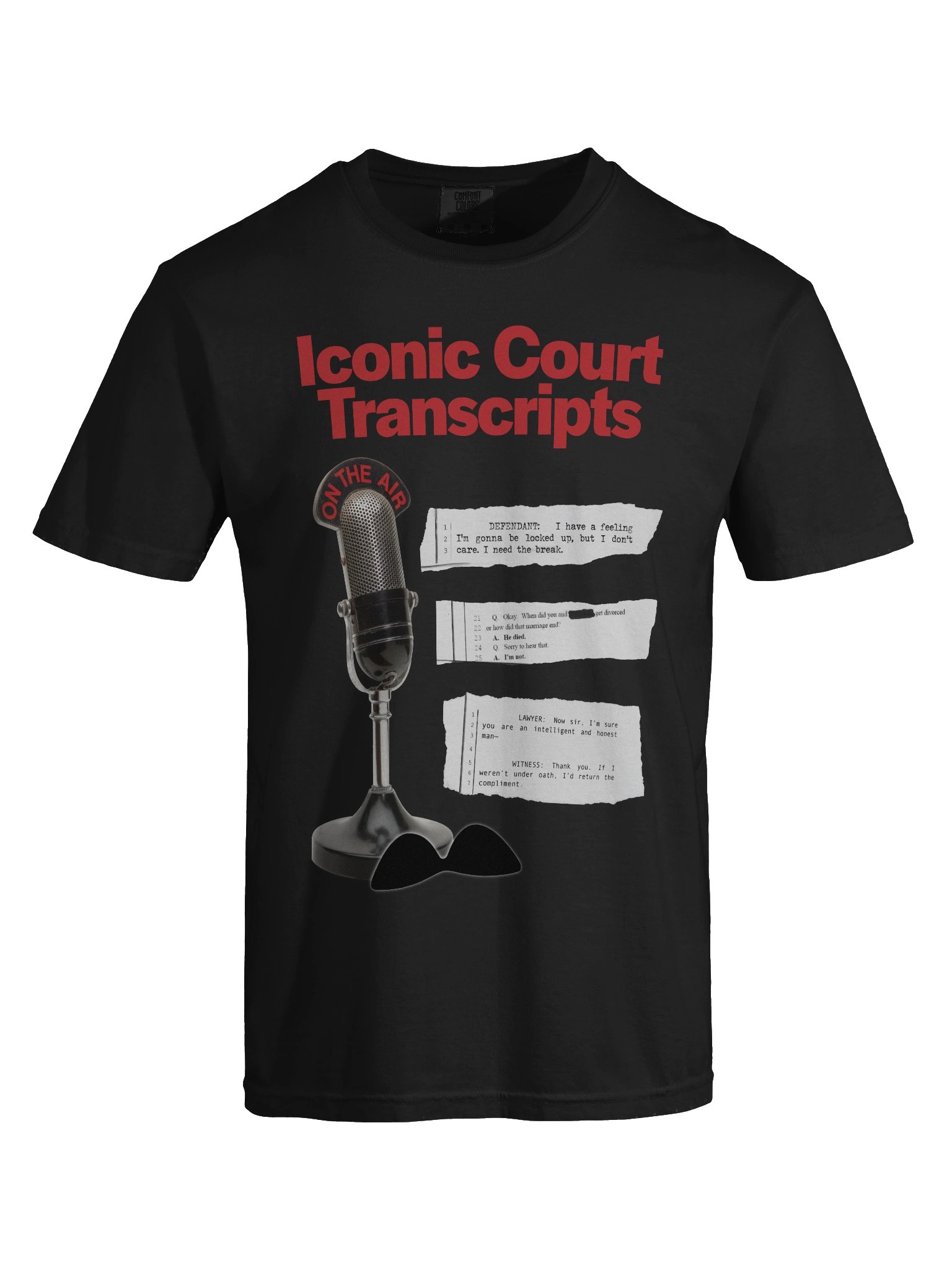 Iconic Court Transcripts Classic Black T-Shirt product image (4)