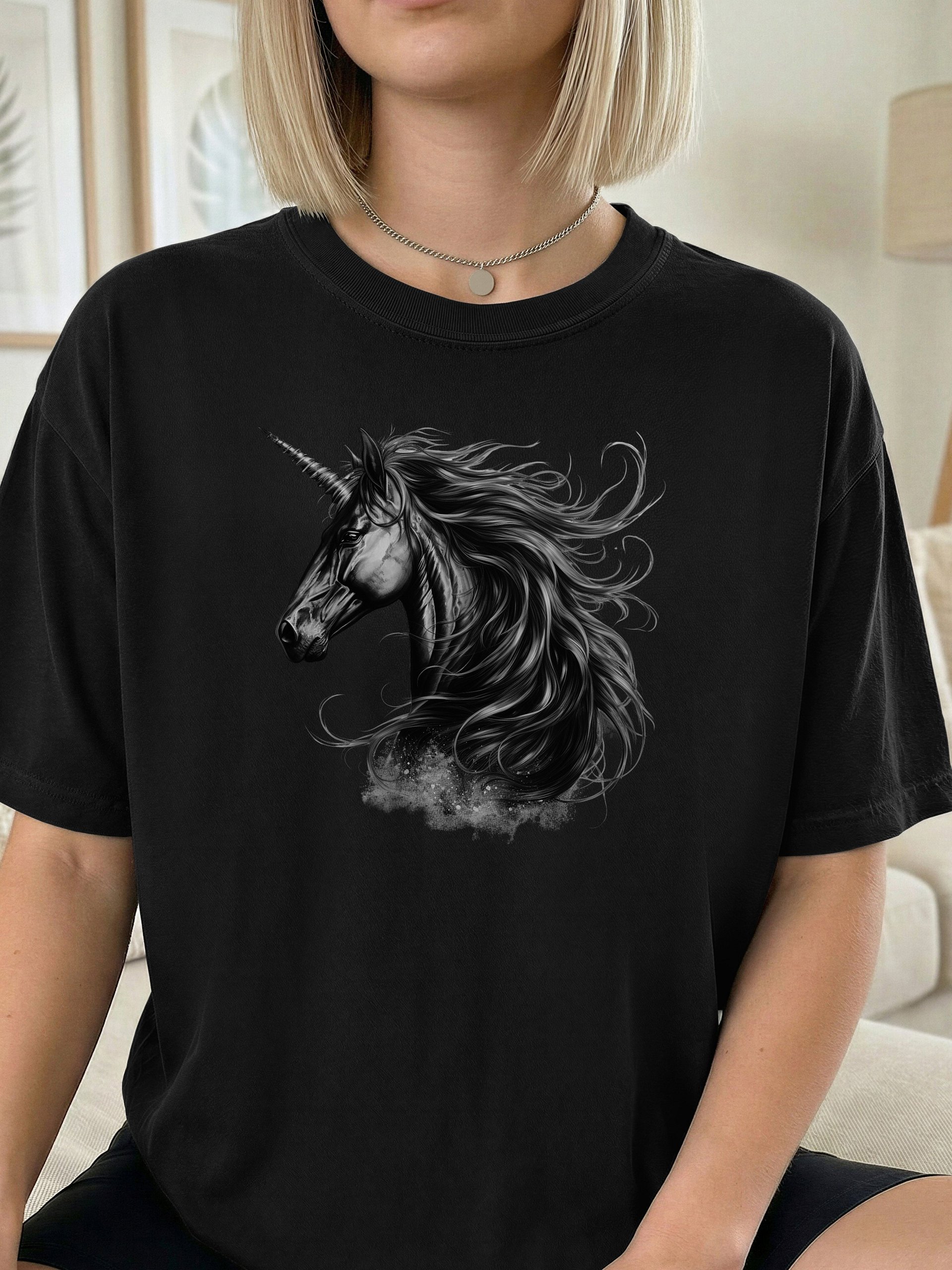 Mystic Black Unicorn T-Shirt product image (1)